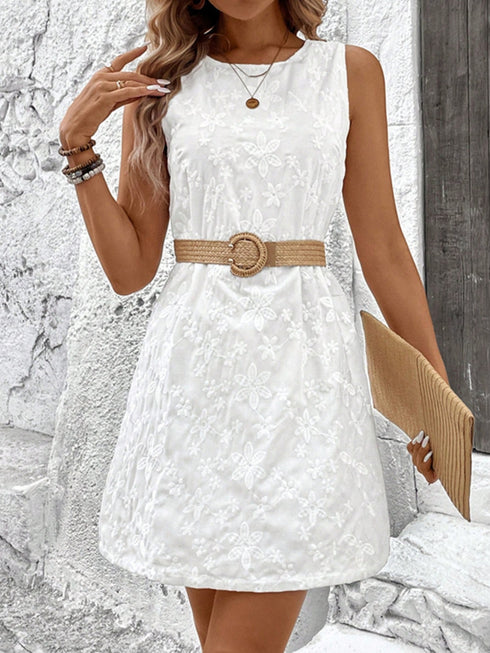 texture-round-neck-sleeveless-mini-tank-dress OhSoStyled - Sophia's Style-4